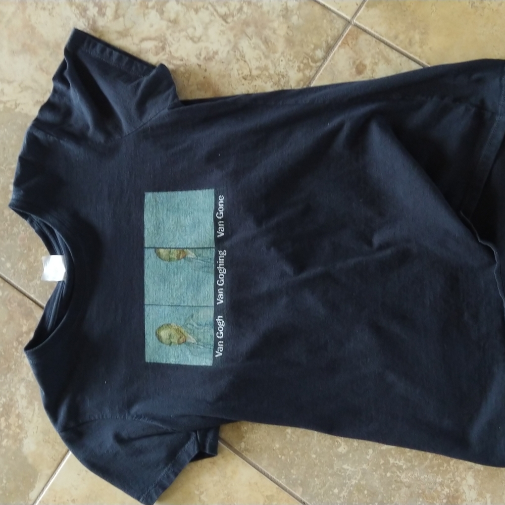 Port & Company, Medium, black Van Gogh joke shirt
